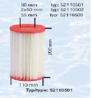 Kartušová vložka,  ∅ 110 mm x 200 mm x 50 mm,  Pentair. Plocha 0, 6 m2,  průtok 3 m2 / h Kartušová vložka,  ∅ 110 mm x 200 mm x 50 mm,  Pentair. Plocha 0, 6 m2,  průtok 3 m2 / h